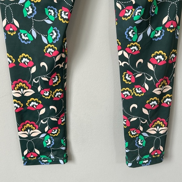 Anthropologie THE UPSIDE Legging Khaki Green Floral Gym Activewear Tie US 10 - Picture 7 of 11